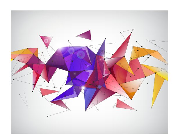 抽象晶体三维面几何图片下载