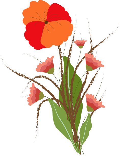 背景与花在复古风格图片下载