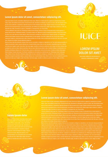 小册子夹果汁水果滴液体橙图片下载