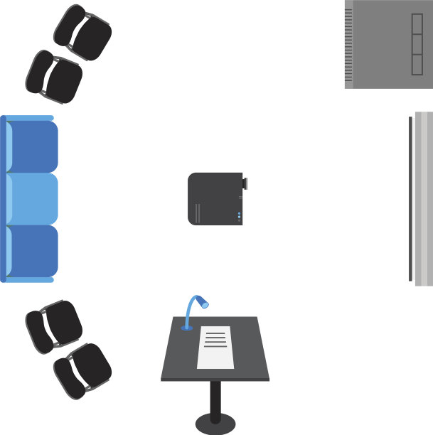 一组图标表示-俯视图沙发图片下载