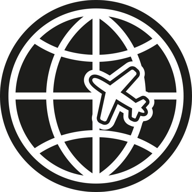 地球、飞机旅行与航运符号图片下载