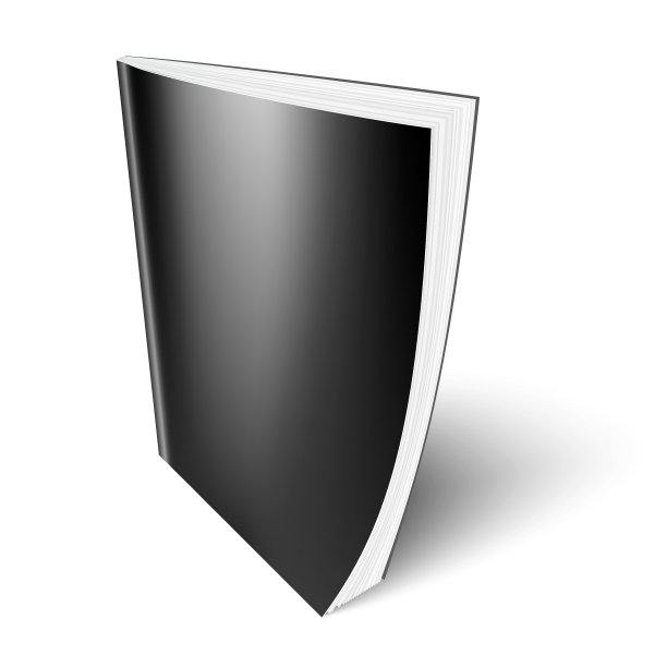 黑色立式杂志模板图片下载