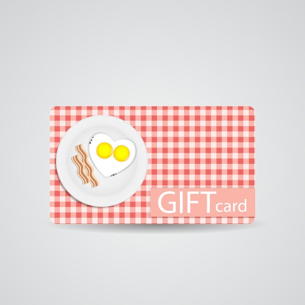 美丽的早餐礼品卡设计图片下载