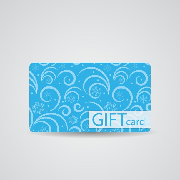 美丽的冬季圣诞礼品卡图片下载