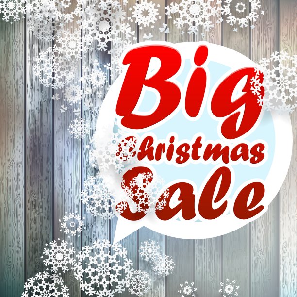 圣诞节雪花大减价图片下载