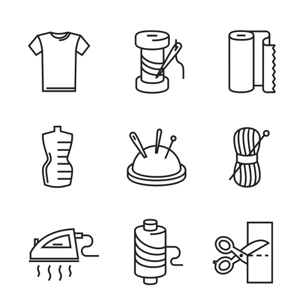 黑色平缝和针线活图片下载