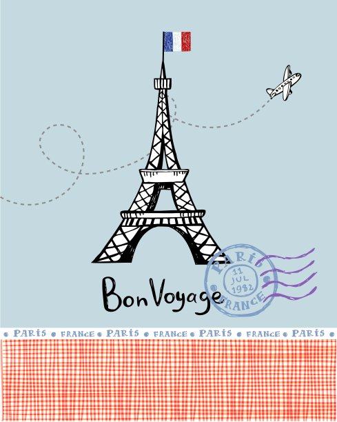 巴黎的明信片图片下载