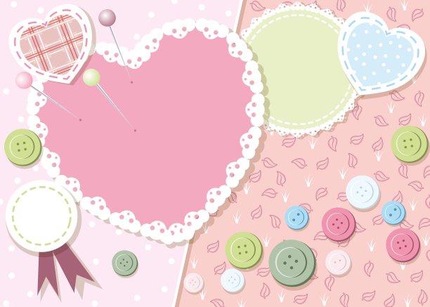 可爱的爱心背景图片下载