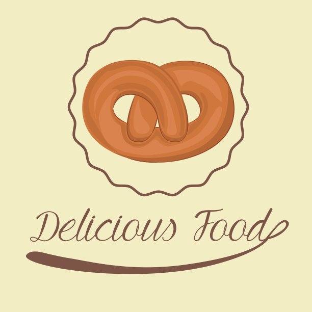 米色背景上的食物设计图片下载