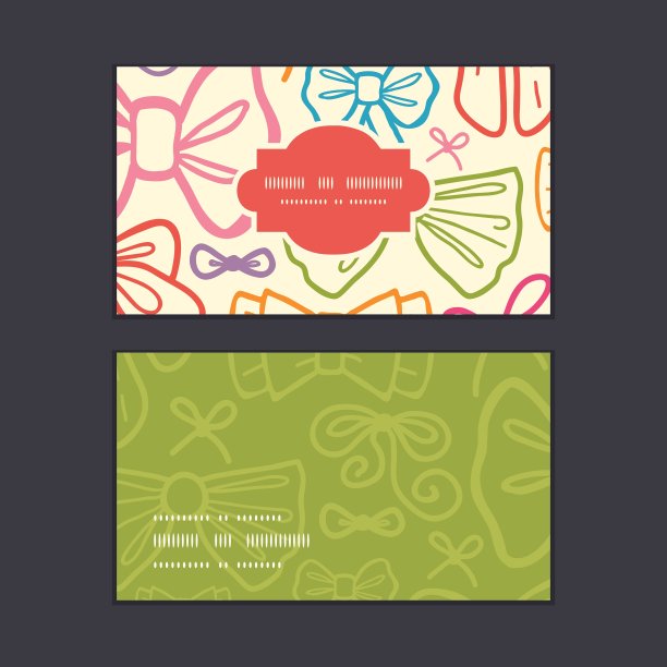 彩色蝴蝶结横框图案业务图片下载