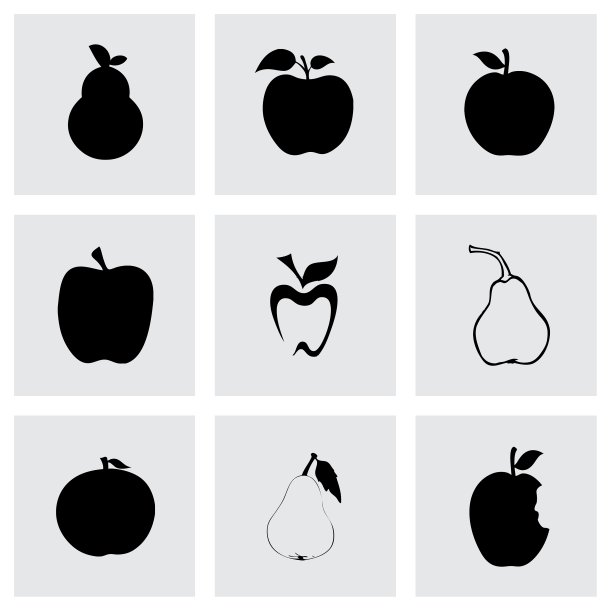 黑苹果和梨图标集图片下载