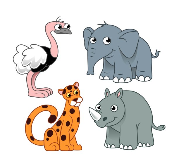 非洲动物设置两个图片下载