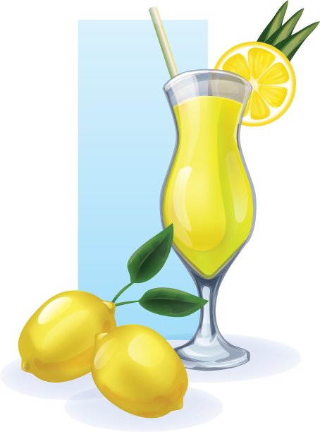 一杯柠檬汁鸡尾酒冰沙图片下载