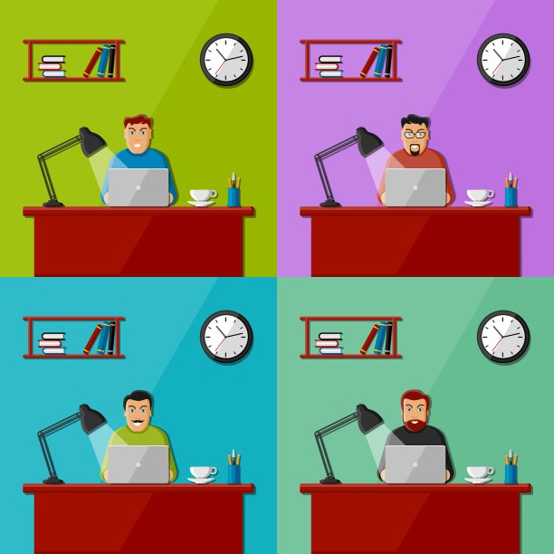 在办公室工作的男人图片下载