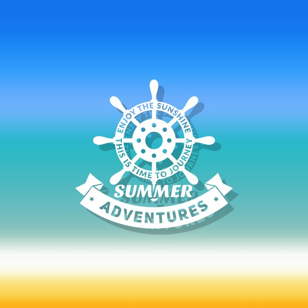 复古的夏季复古标签上彩色的背景图片下载