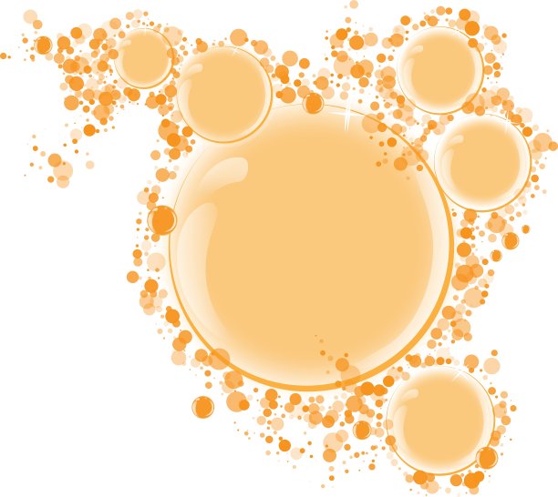 圆形框架文本橙色气泡图片下载