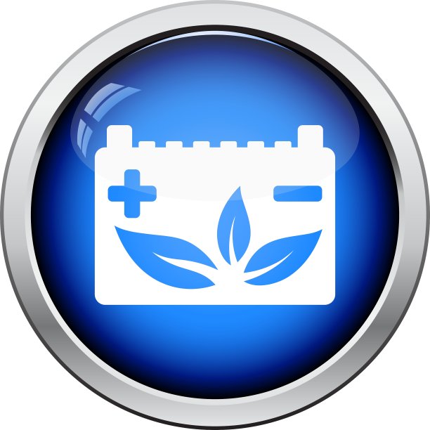 汽车电池叶子图标图片下载