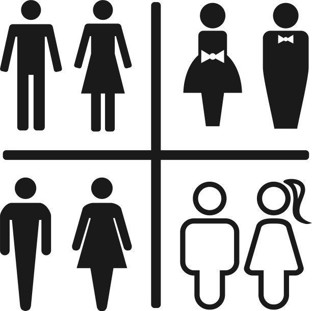 卫生间图标设置为白色隔离图片下载