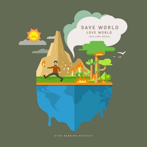 停止燃烧地球上的森林图片下载