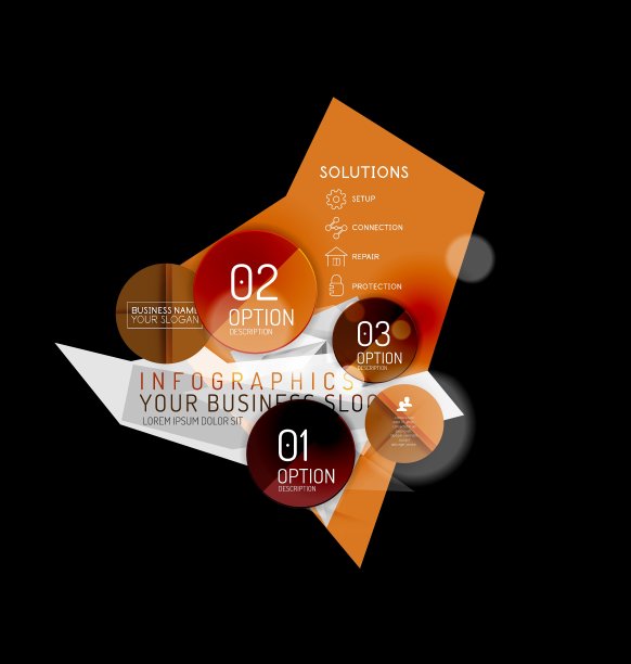 业务抽象三角形信息图布局图片下载