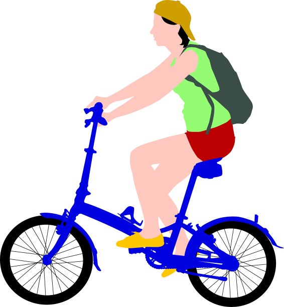 一个骑自行车的男性的剪影图片下载