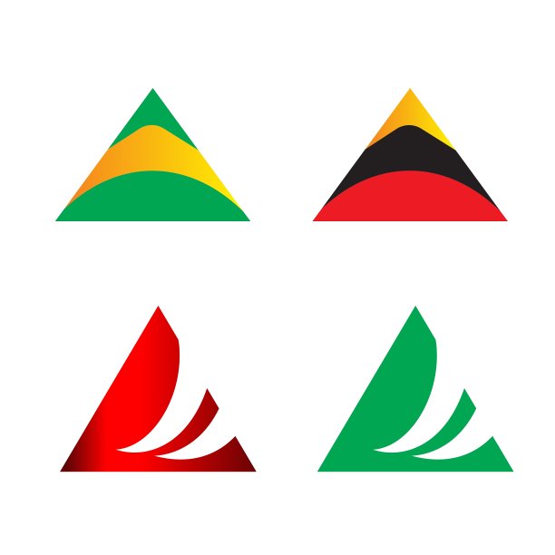 四个三角形的公司标志图片下载