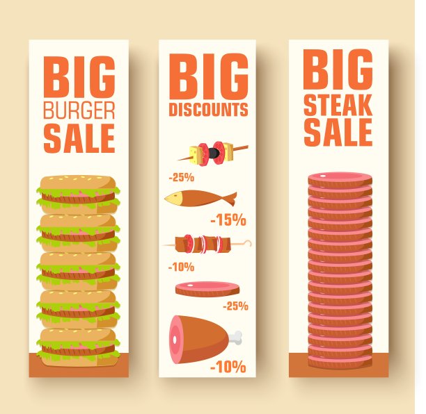 各种菜品图标集概念设计图片下载