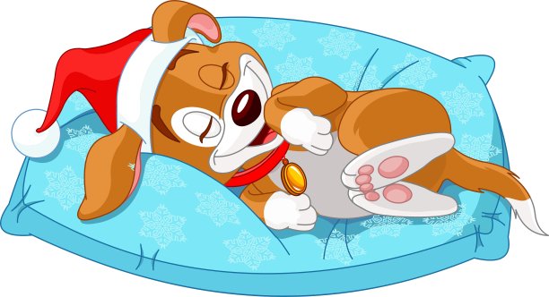 可爱的圣诞狗狗图片下载