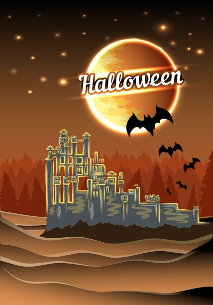 万圣节的城堡图片下载