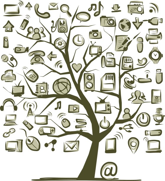 艺术树与IT设备为您的设计图片下载