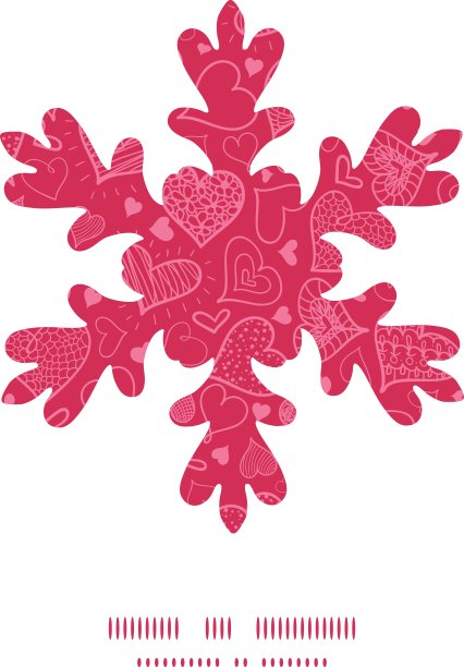 涂鸦心形剪影图案框架图片下载