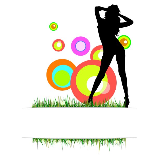 美丽的女孩在草地上图片下载