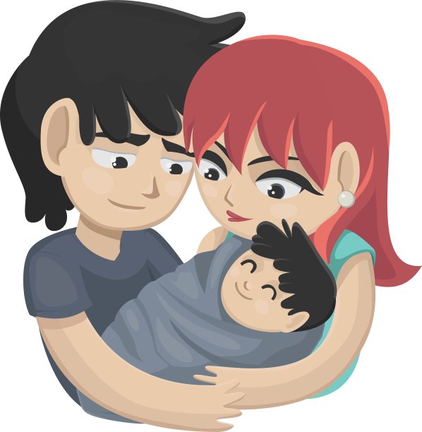 夫妇和孩子图片下载