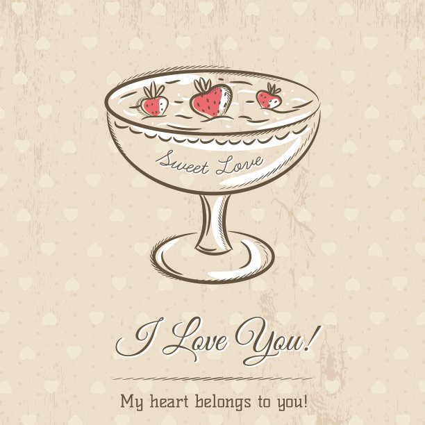 情人卡与祝福文字图片下载