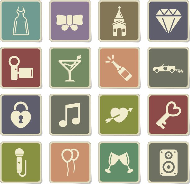 婚礼简单的图标图片下载