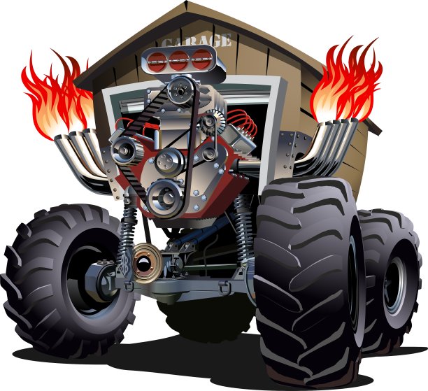 卡通怪物卡车图片下载