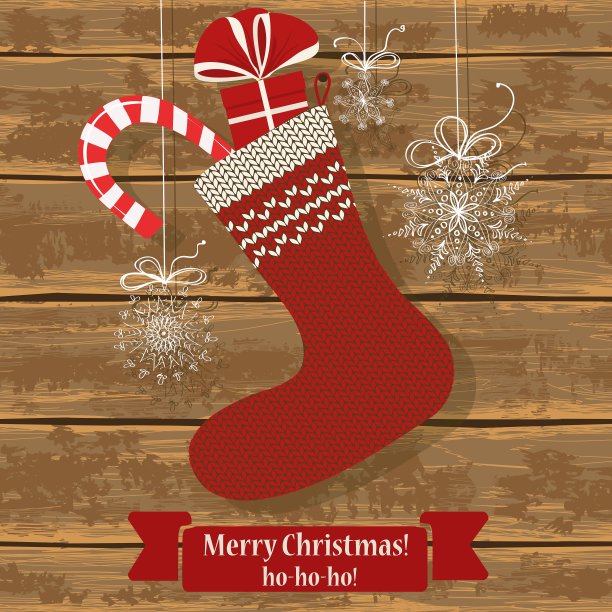 针织圣诞袜子图片下载