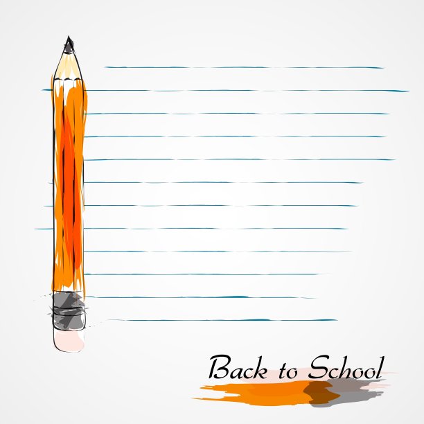 橙色的铅笔图片下载