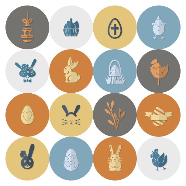 庆祝复活节的图标图片下载