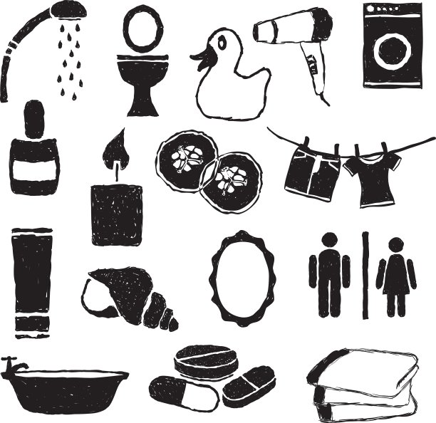 涂鸦浴室图片图片下载