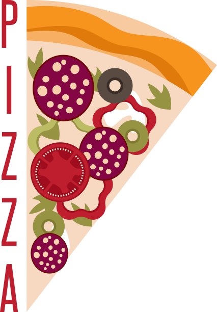 一片经典的意大利披萨设计模板图片下载