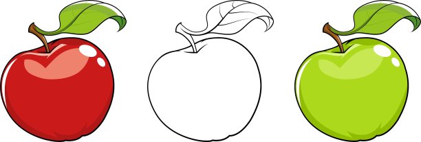 带叶的成熟新鲜苹果图片下载