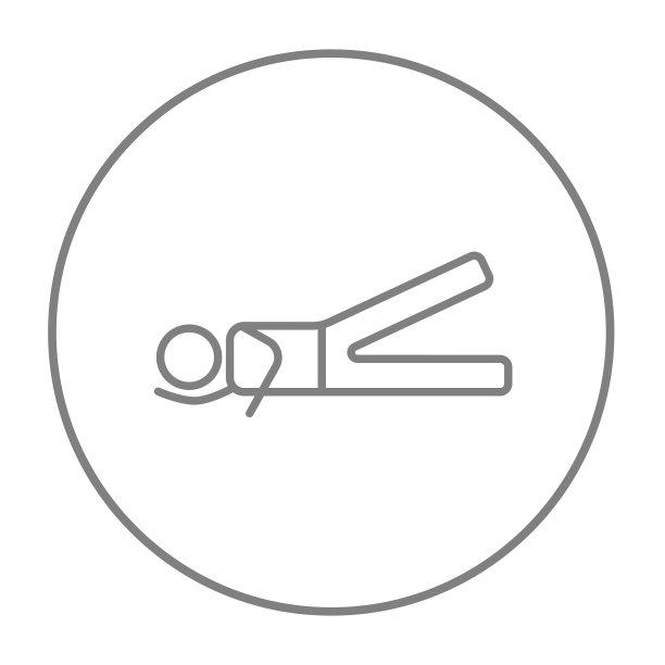 男人躺着和抬腿的图标线图片下载