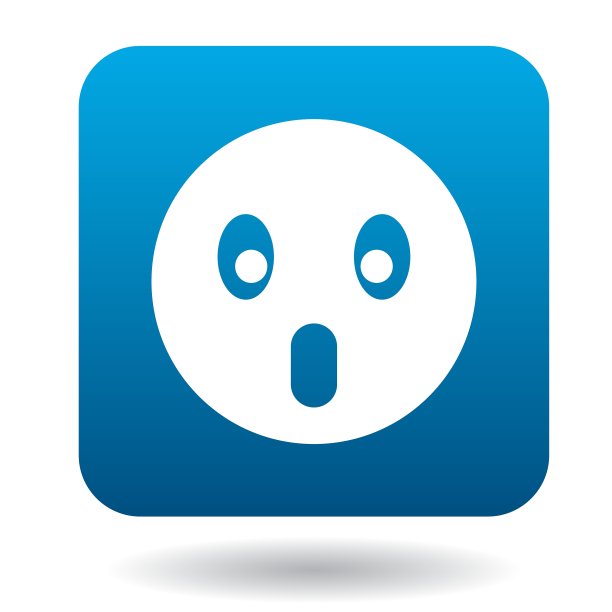 害怕的表情符号和张着嘴的图标图片下载