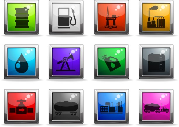 石油和汽油工业对象图标图片下载