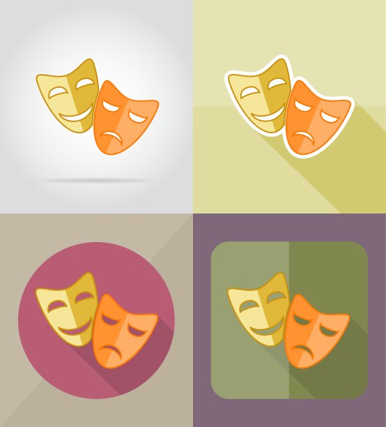 电影平面图标09图片下载