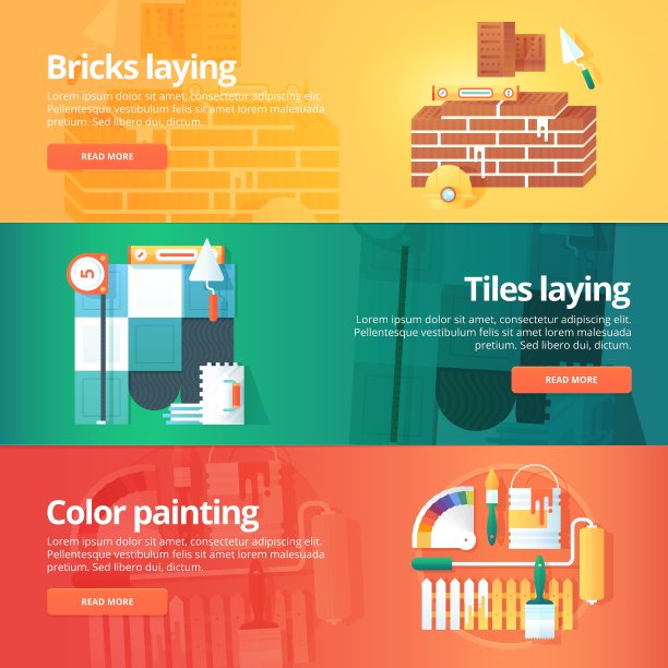 建筑和建筑横幅设置图片下载