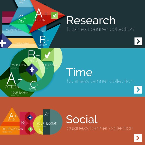 平面设计的信息图表横幅图片下载