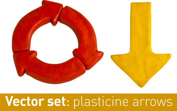 一套橡皮泥箭头为您的设计图片下载