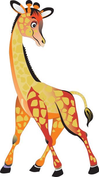 卡通可爱的长颈鹿图片下载